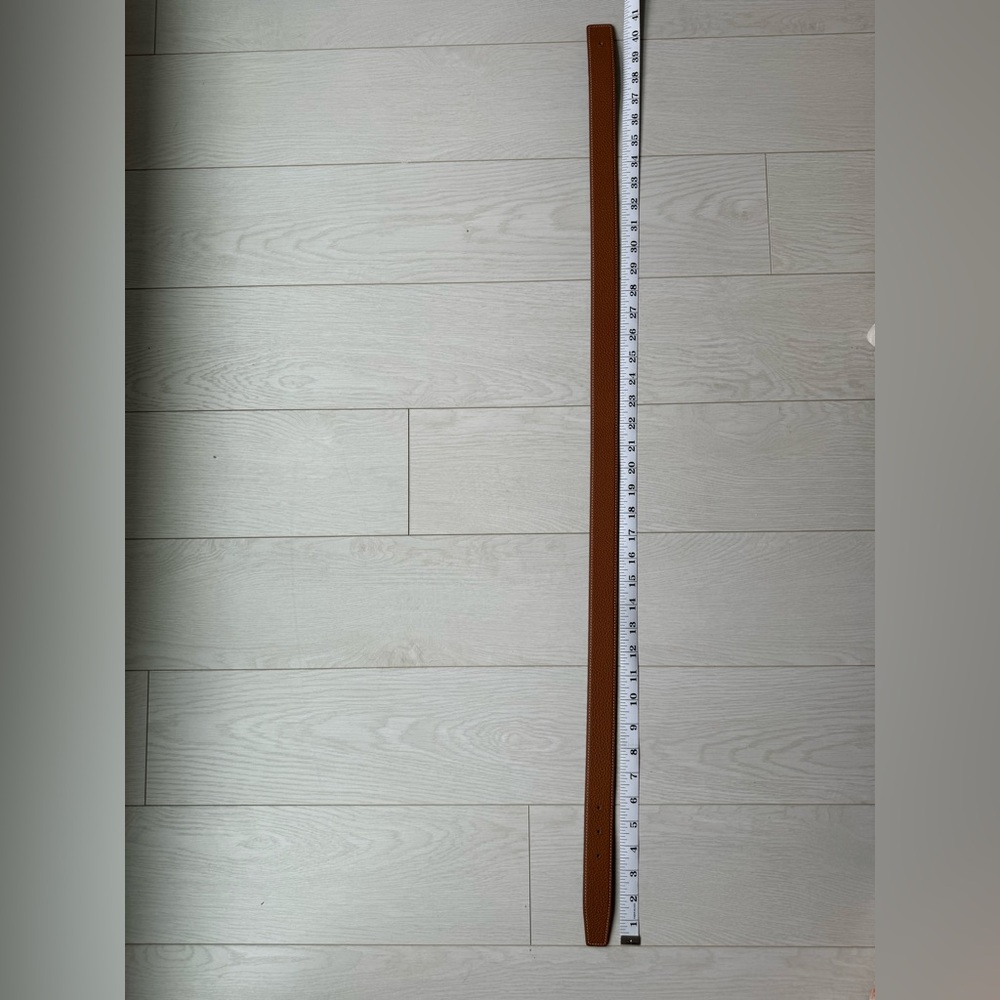Hermès Reversible Togo Leather Strap Belt Black / Tan 95 cm - Picture 11 of 14